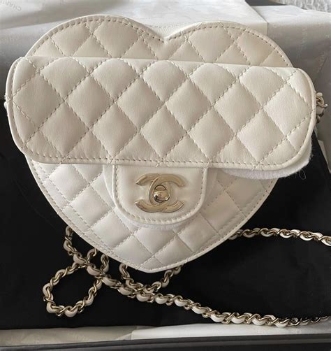 chanel white heart|chanel pursebop.